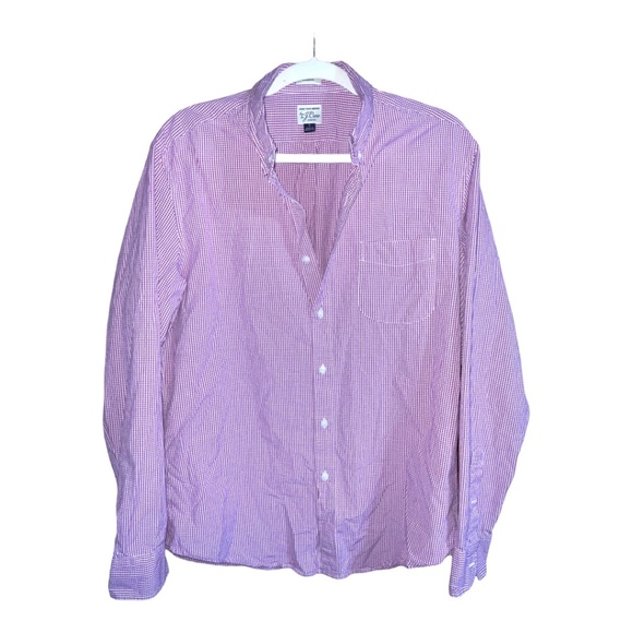 J. Crew Classic Stretch Sewn for Secret Wash Shirting Button-Down Size Large - Picture 11 of 11